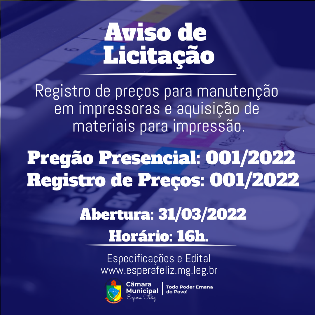 Aviso de Licitação