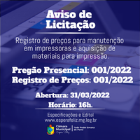 Aviso de Licitação