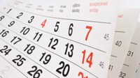 Calendário das sessões