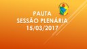 Pauta da Sessão - 15/03/2017