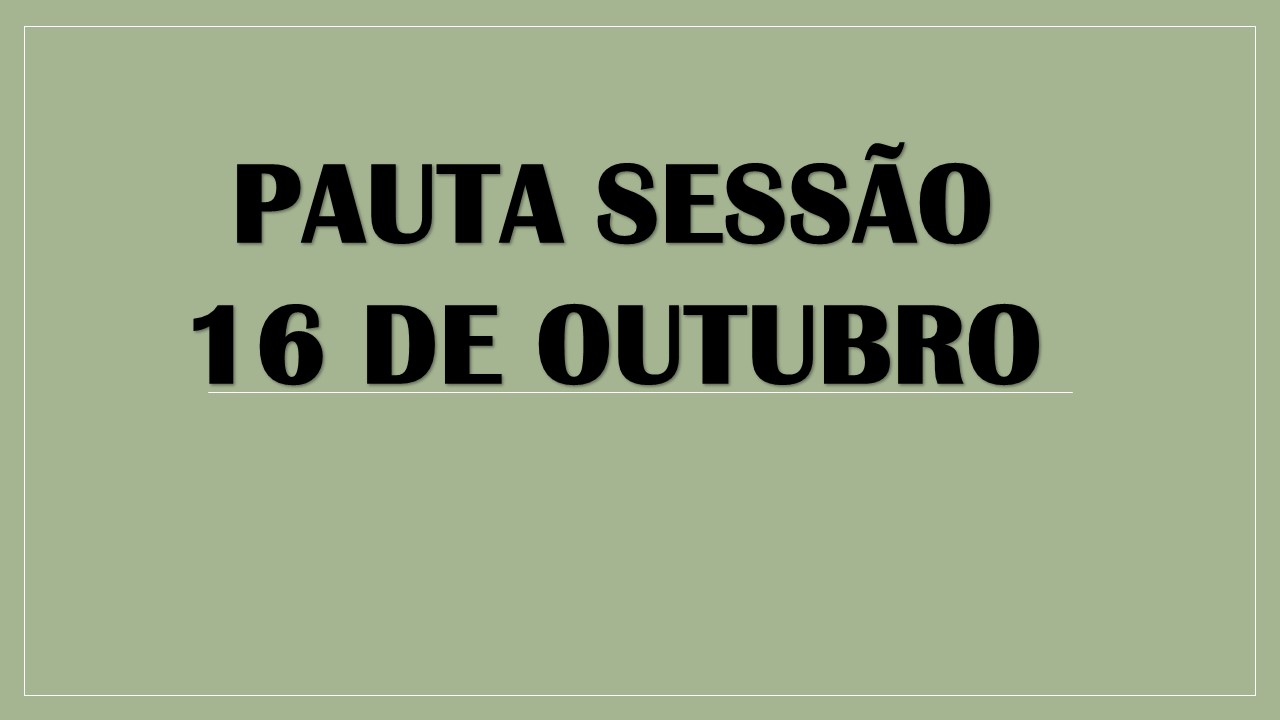 Pauta Sessão 