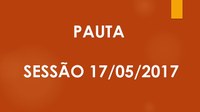 Pauta - Sessão 17/05/2017