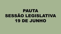 Pauta Sessão 19 de junho