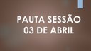 Pauta Sessão Legislativa