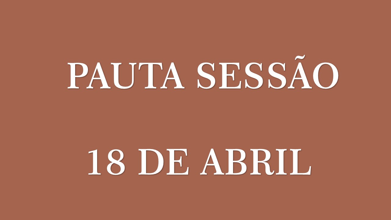 Pauta Sessão Legislativa 18/04/2018