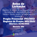 Pregão presencial N. 003/2022