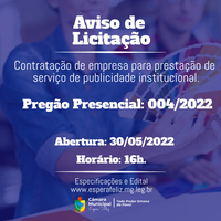 Pregão presencial N° 004/2022